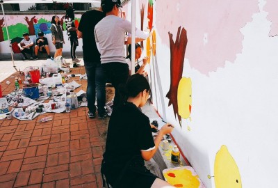 벽화봉사단 '행복울타리' 세번째 벽화활동